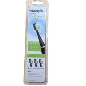 Waterpik Sonic Brush Heads Triple Sonic 2-Pack For Complete Care 5.0 & 9.0